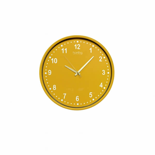 Homing Retro Mustard Yellow Wall Clock 36 cm 242314