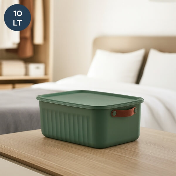 Homing Lumi Çok Amaçlı Kapaklı Yeşil Organizer Kutu 10 LT	