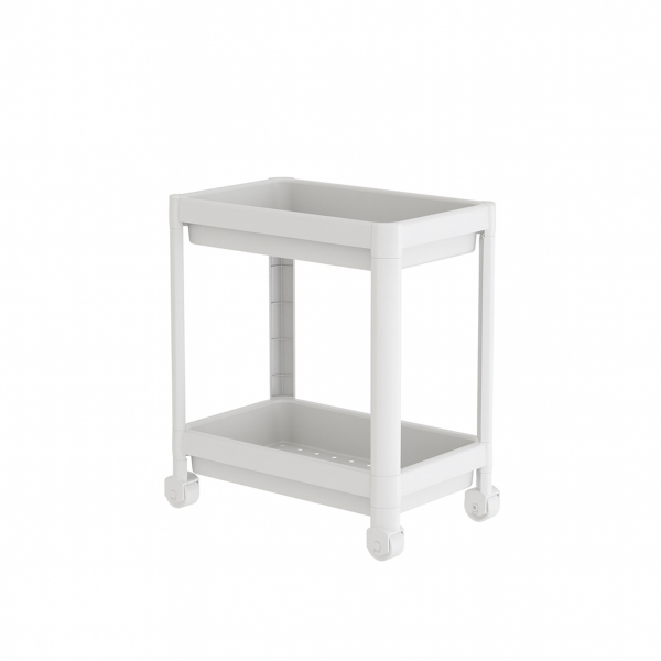 Homing Beyaz 2 Katlı Tekerlekli Çok Amaçlı Banyo & Mutfak Düzenleyici Raf	