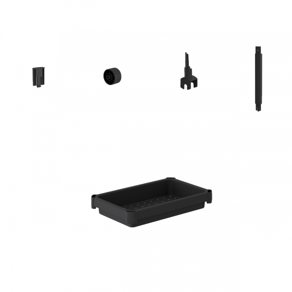 Homing Black 2-Tier Multi-Purpose Bathroom & Kitchen Organizer Shelf on Wheels