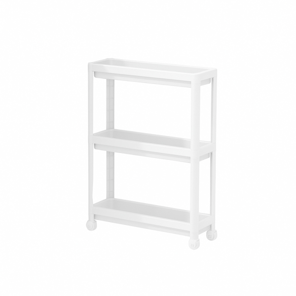 Homing Slim Beyaz 3 Katlı Tekerlekli Çok Amaçlı Banyo & Mutfak Düzenleyici Raf	
