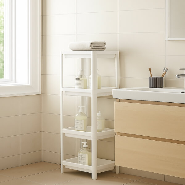 Homing Rosie Beyaz 4 Raflı Çok Amaçlı Banyo & Mutfak Düzenleyici Raf 242350