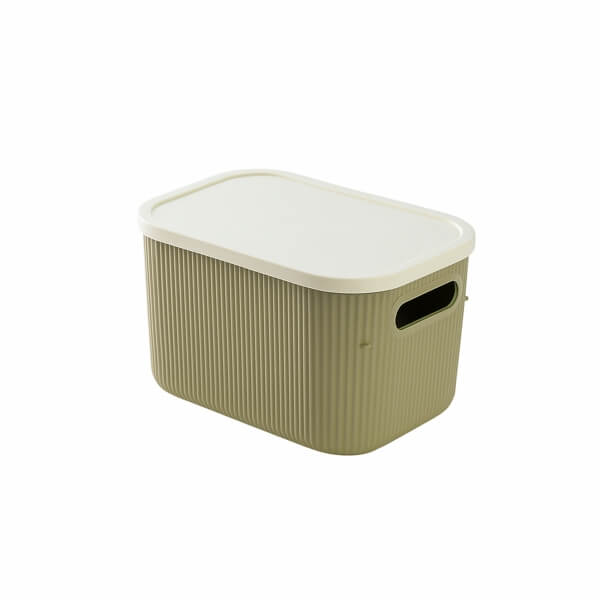 Homing 3 Piece Soft Green Ecru Covered Multi-Purpose Organizer Box 6.2lt