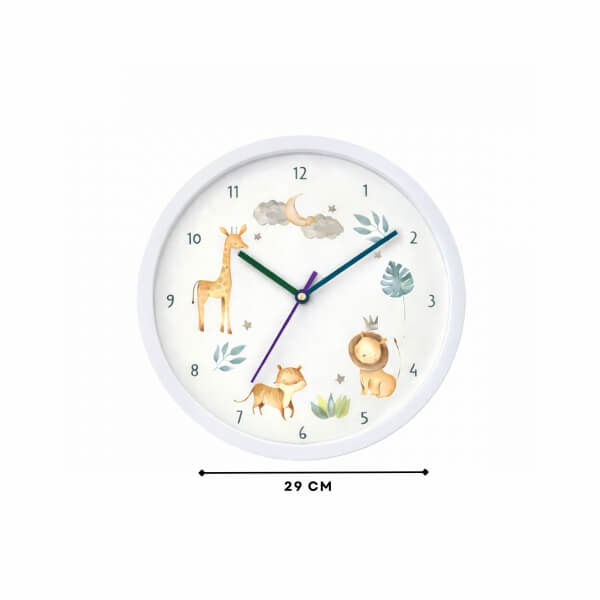 Homing Sevimli Hayvanlar Çocuk Odası Duvar Saati 29 cm