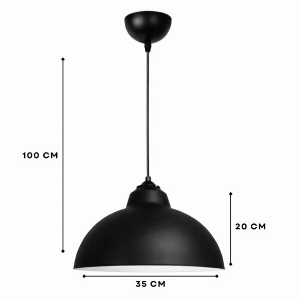 Homing Luke Metal Sarkıt Siyah 242420