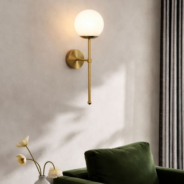 Homing Taos Antik Gold Camlı Aplik 242431