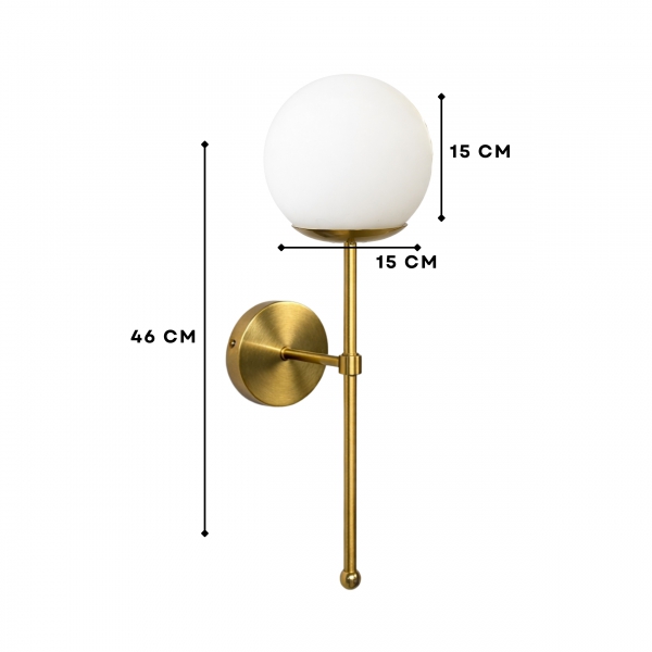 Homing Taos Antik Gold Camlı Aplik 242431