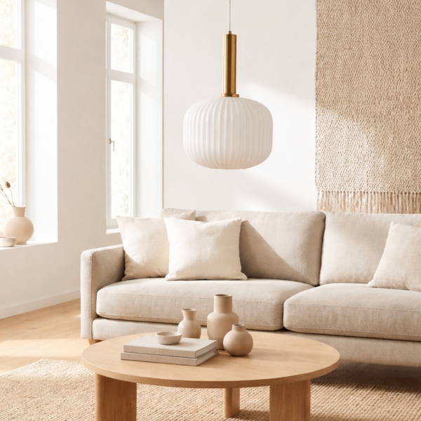 Cam Beyaz Modern Sarkıt Avize 242484