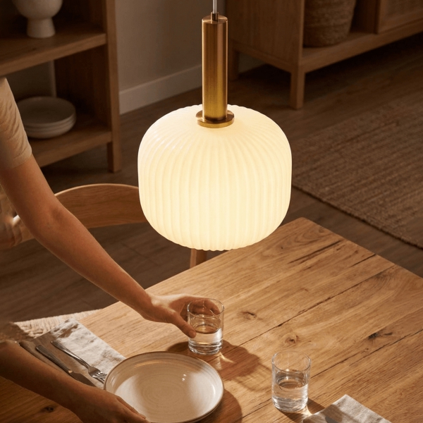 Cam Beyaz Modern Sarkıt Avize 242484