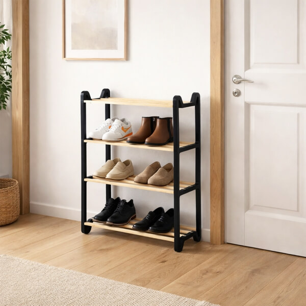 Homing Modüler Masif Ahşap Ayakkabılık 242497