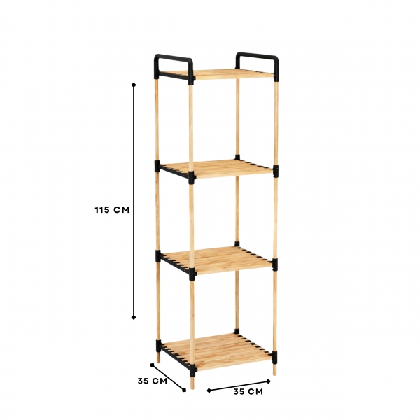 Homing Wooden Shelf Organizer, 4 Tiers, 242504