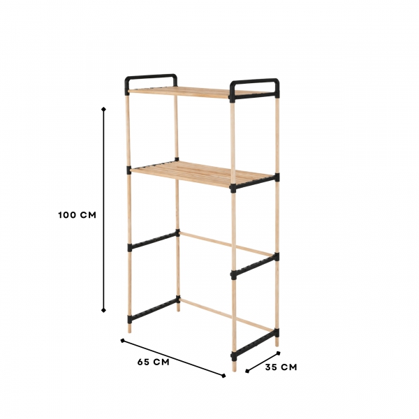 Homing Ahşap Raflı Çamaşır Makinesi Organizeri 242505