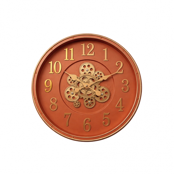 Homing Biel Retro Turuncu 50 cm Duvar Saati 242526