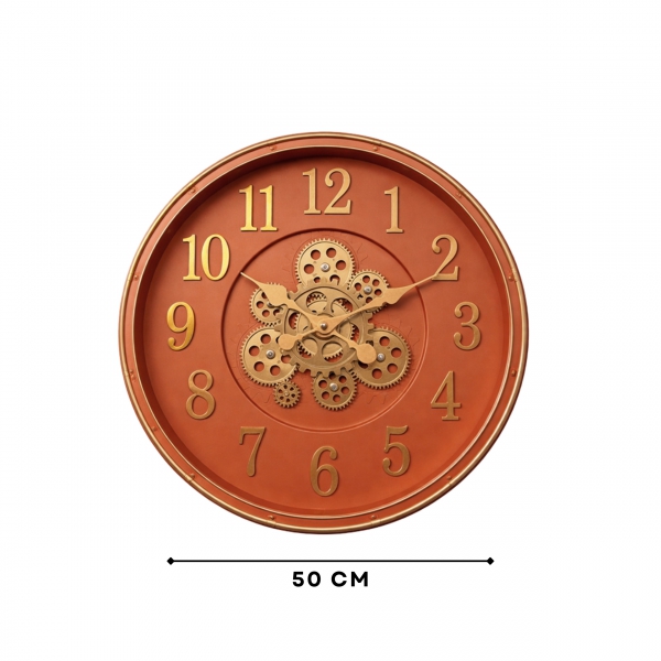 Homing Biel Retro Turuncu 50 cm Duvar Saati 242526
