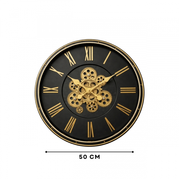 Homing Wallis Siyah Eskitme 50 cm Duvar Saati 242528