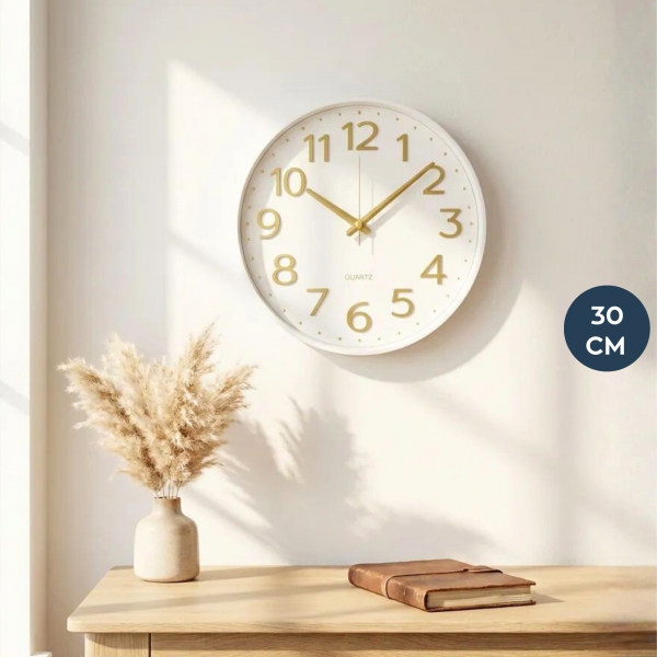 Homing Quin Beyaz Modern Duvar Saati 242530