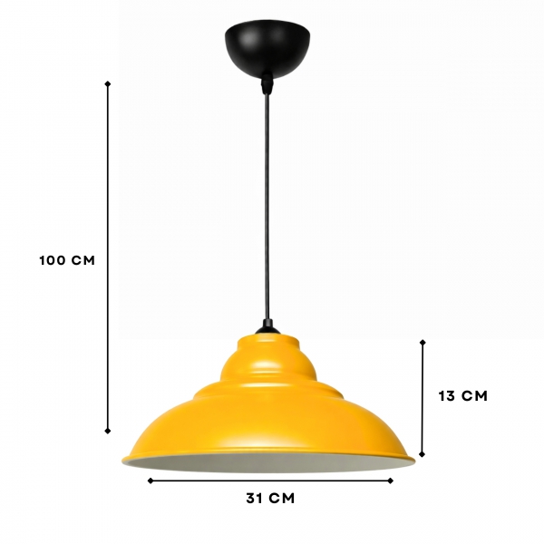 Homing London Retro Sarı Metal Sarkıt 242544