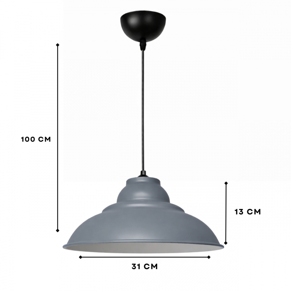 Homing London Gri Metal Sarkıt 242550