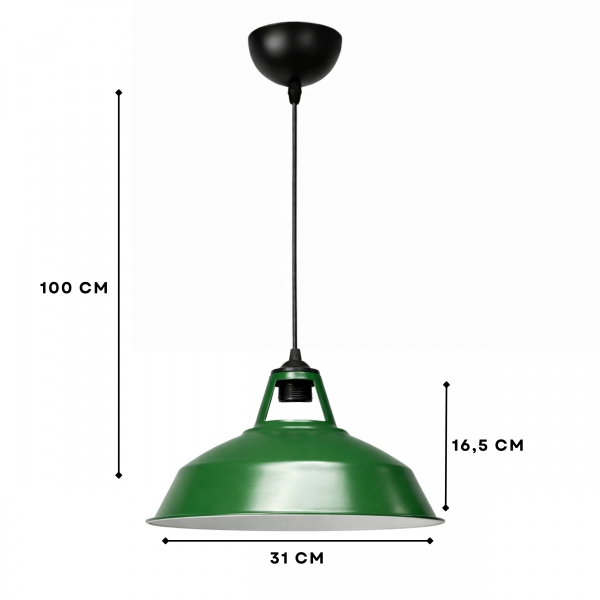 Homing Dock Retro Yeşil Metal Sarkıt 242559