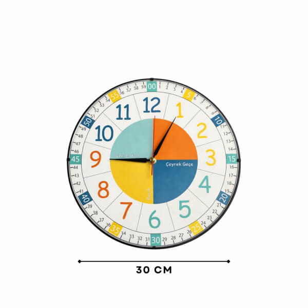 Homing Rainbow Eğitici Çocuk Odası Duvar Saati 242573