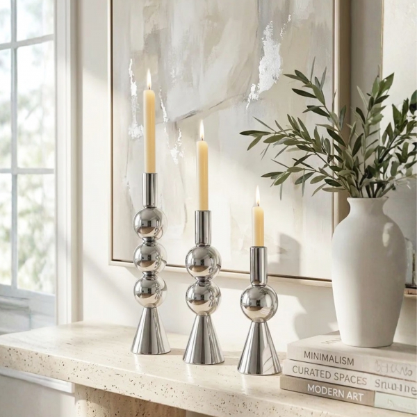 Homing Claris Krom Renk Şamdan Seti 242608