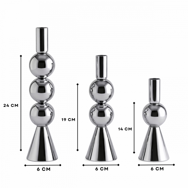 Homing Claris Krom Renk Şamdan Seti 242608