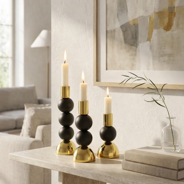 Homing 3'lü Set Şamdan Mumluk Seti 242619