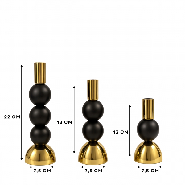 Homing 3'lü Set Şamdan Mumluk Seti 242619