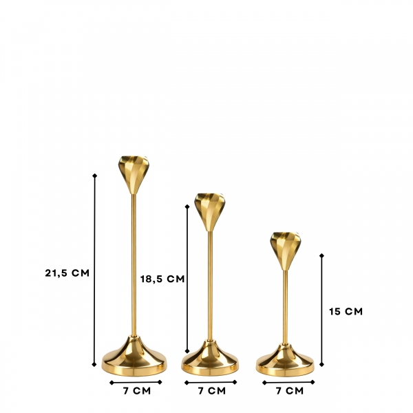 Homing Luminera 3'lü Şamdan Seti 242622