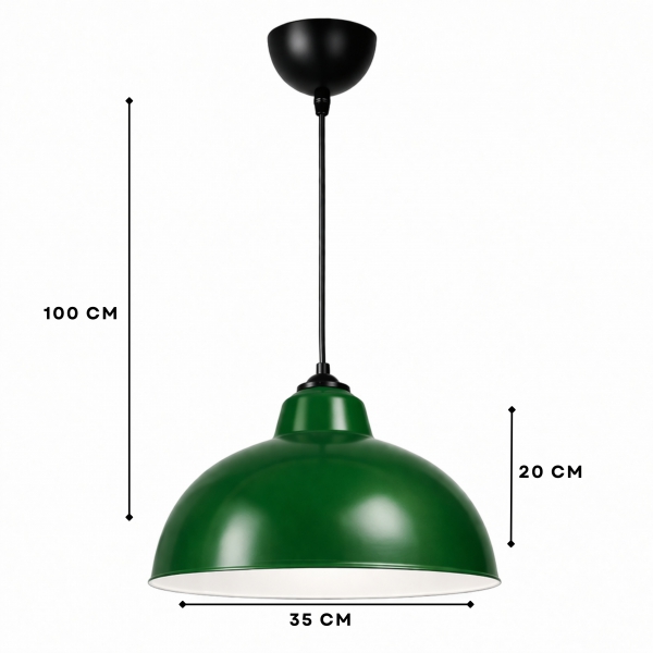 Homing Luke Retro Yeşil Metal Sarkıt 242636