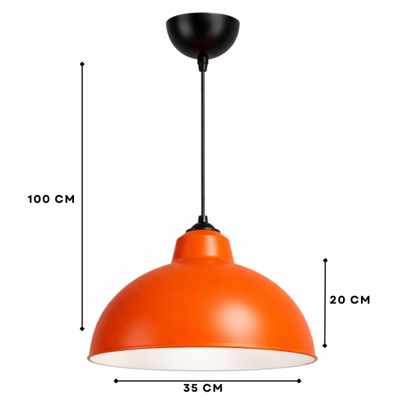 Homing Luke Retro Turuncu Metal Sarkıt 242637