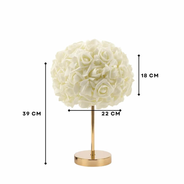 Homing Roseville Krem Dekoratif Abajur 242663