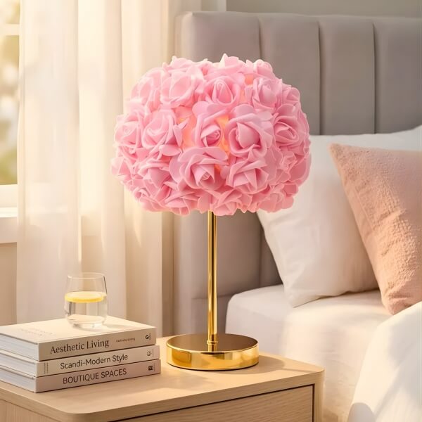 Homing Roseville Pembe Dekoratif Abajur 242666