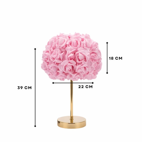 Homing Roseville Pembe Dekoratif Abajur 242666