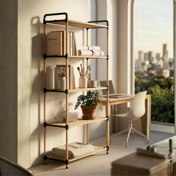 Homing Ahşap Raflı Organizer Kitaplık 242681