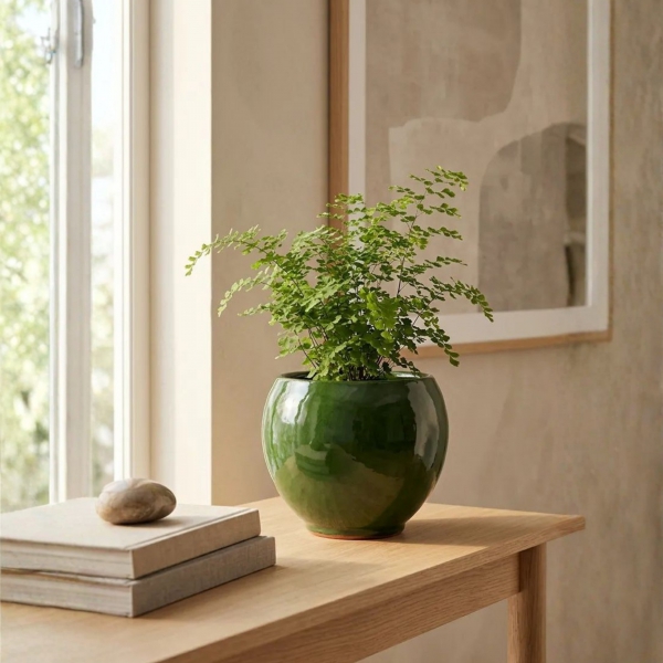 Homing Oriel Büyük Boy Fanus Saksı Retro Yeşil 16 cm