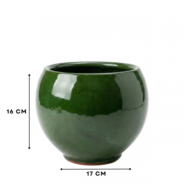 Homing Oriel Büyük Boy Fanus Saksı Retro Yeşil 16 cm