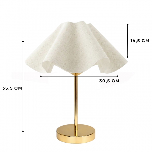 Homing Viora Gold Keten Abajur 242695