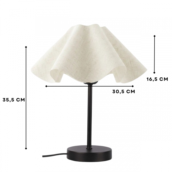 Homing Viora Keten Kumaş Siyah Abajur 242696