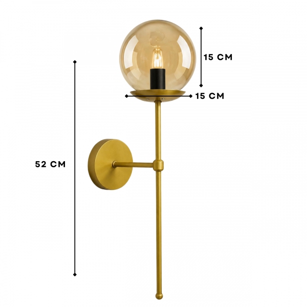 Homing Bal Cam Eskitme Gold Modern Duvar Aplik 242705