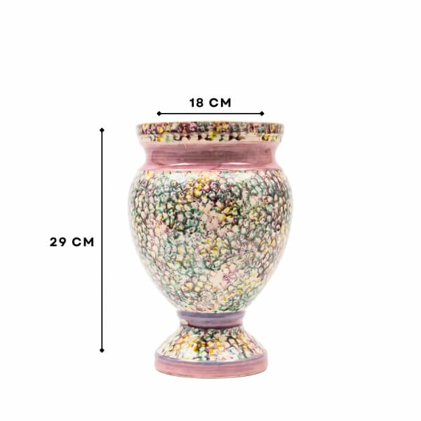 Homing Rustik Pembe 29 cm Vazo 