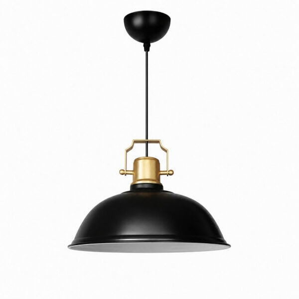 Homing Cliff Retro Gold Üst Detaylı Siyah Metal Sarkıt 242740