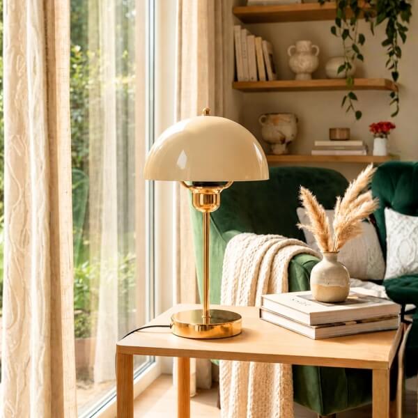 Homing İndiana Krem Gold Abajur 242776