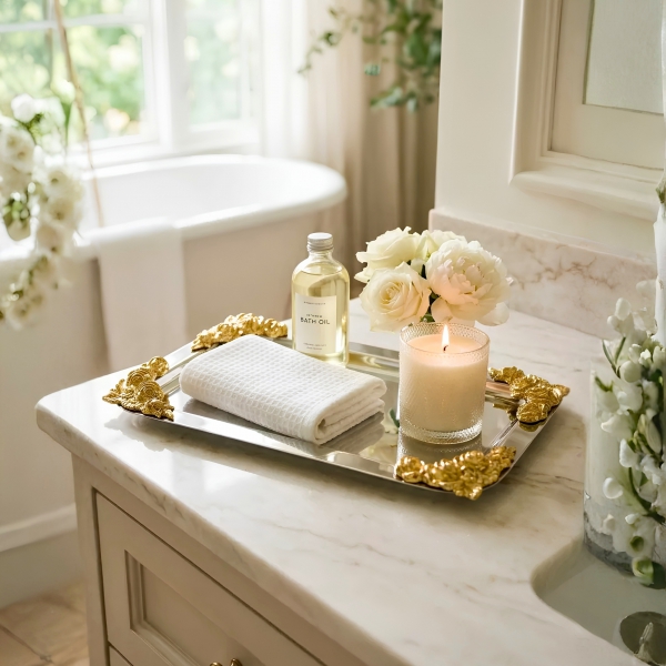 Homing Majestic Gümüş Gold Renk Tepsi 242794