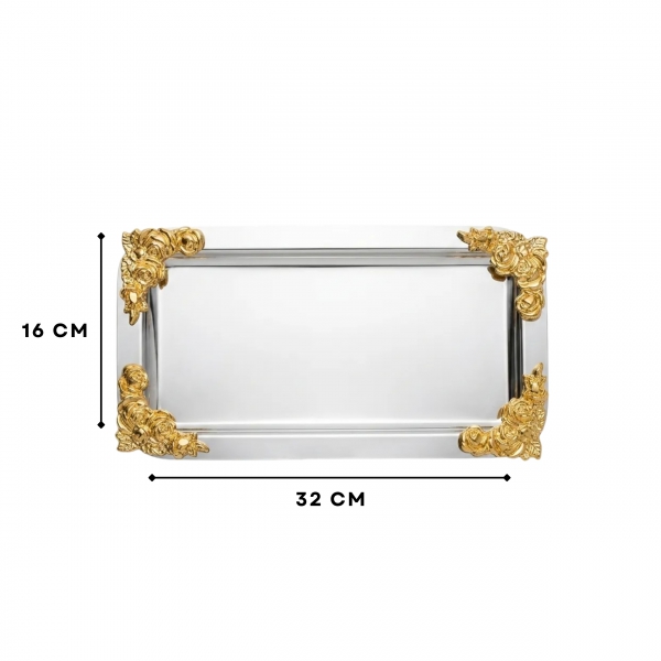 Homing Majestic Gümüş Gold Renk Tepsi 242794