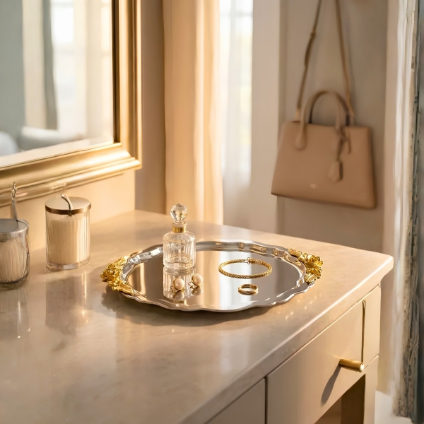 Homing Elize Gold Detaylı Tepsi 242796