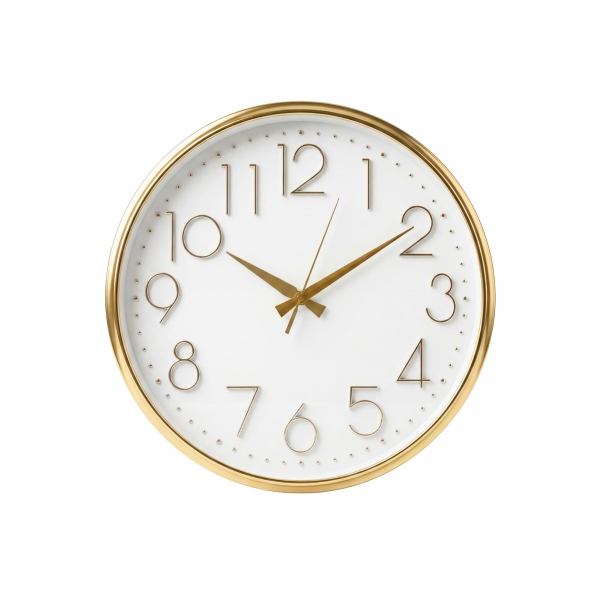 Homing Flint Beyaz-Gold Duvar Saati 45 cm 242802