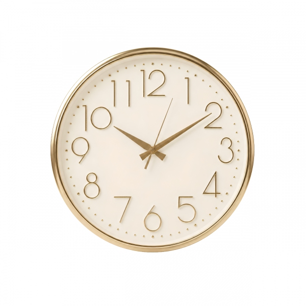 Homing Flint Krem-Gold Duvar Saati 45 cm 242805
