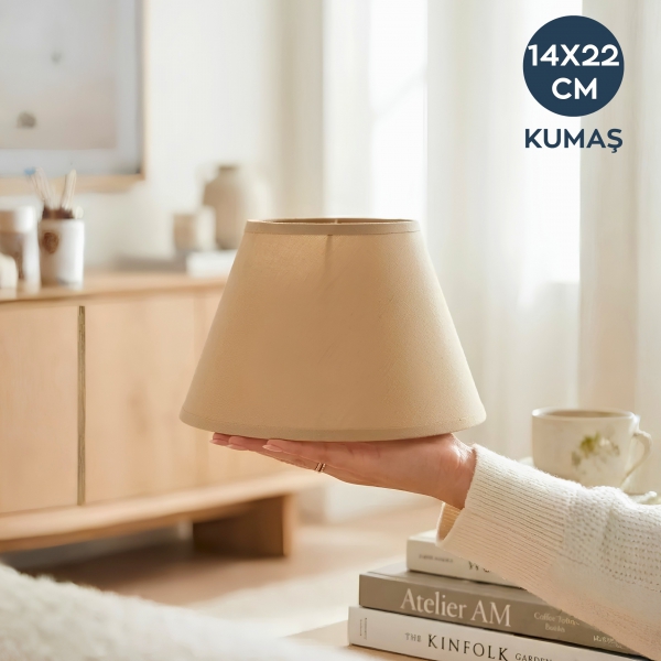 Homing Sütlü Kahverengi Abajur Başlığı 22'lik