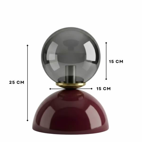 Homing Denville Abajur Wine Red